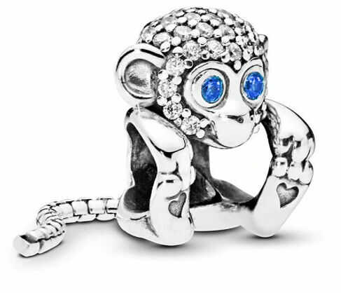 Rodowany srebrny charms do pandora małpa małpka monkey srebro 925 NEW227