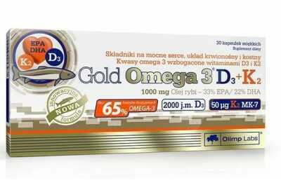 OLIMP Gold Omega 3 D3+K2 - wspomaga serca i uzupełnia niedobory D3 >> WYSYŁKA W 24H