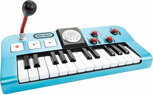 Little Tikes My Real Jam Keyboard - Zabawkowa Klawiatura z Mikrofonem i Etui - Cztery Tryby Gry, Regulacja Głośności, Łączność Bluetooth - Zachęca do Pomysłowej i Kreatywnej Zabawy - Dla Dzieci 3+