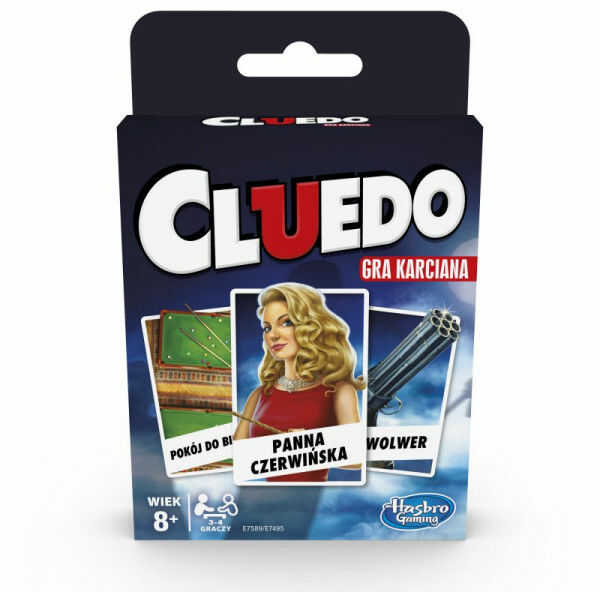 CLUEDO gra karciana E7589 HASBRO ZAKŁADKA DO KSIĄŻEK GRATIS DO KAŻDEGO ZAMÓWIENIA