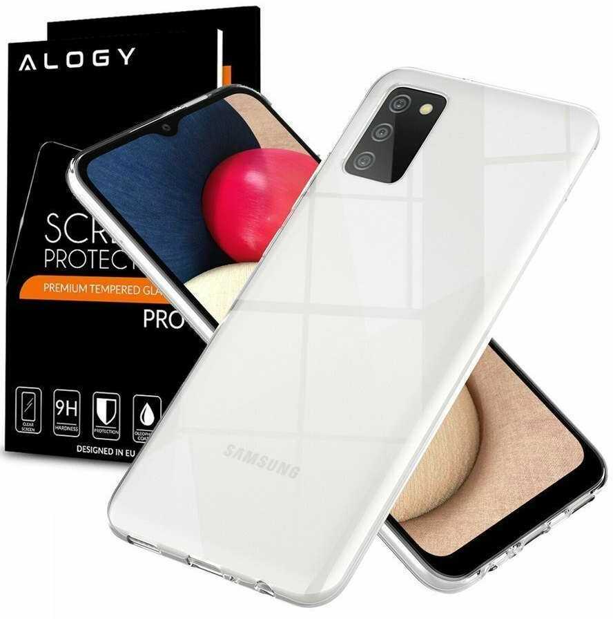 Etui obudowa case do Samsung Galaxy A02s silikonowe przezroczyste + Szkło