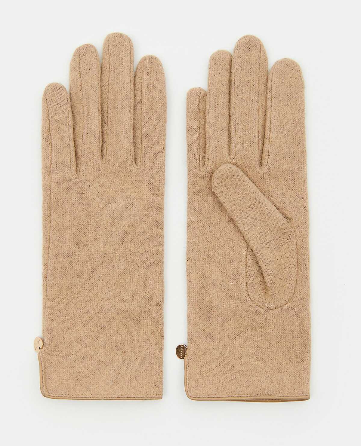 Mohito - Beżowe rękawiczki z wełną - Beżowy