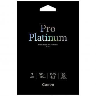 Canon PT-101 Photo Paper Pro Platinum, papier fotograficzny, błyszczący, biały, 10x15cm, 4x6", 300 g/m2, 20 szt.