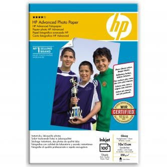 HP Q8692A Advanced Glossy Photo Paper, papier fotograficzny, błyszczący, biały, 10x15cm, 4x6", 250 g/m2, 100 szt.