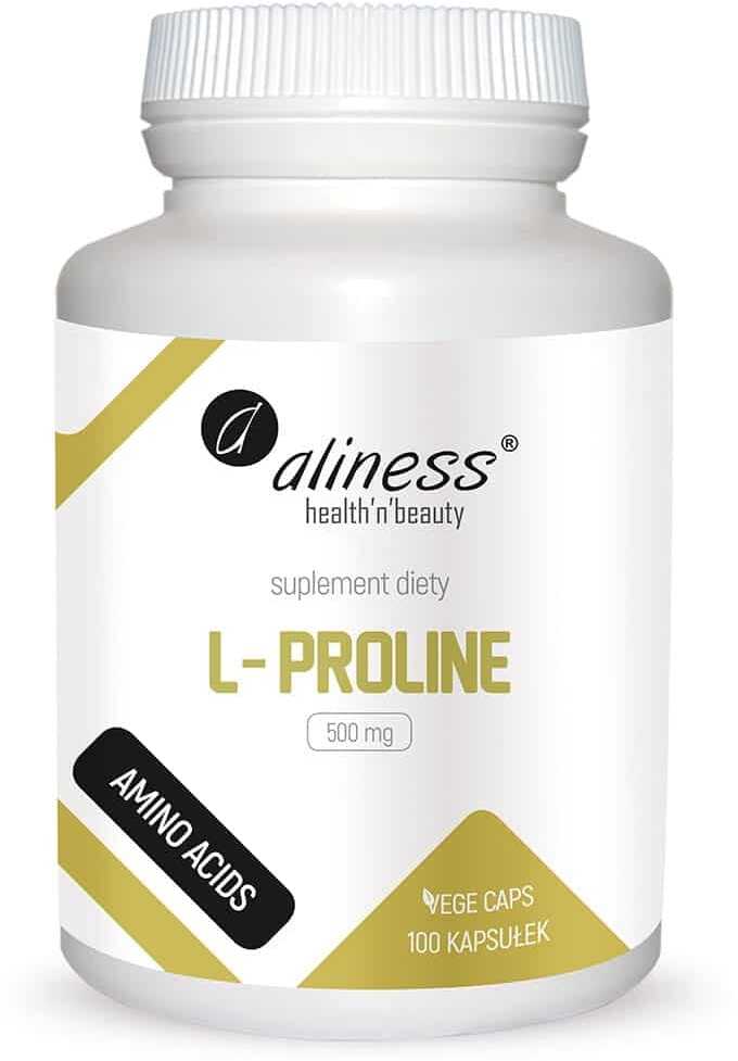 ALINESS L-Proline (L-Prolina) 500mg 100 Kapsułek wegetariańskich