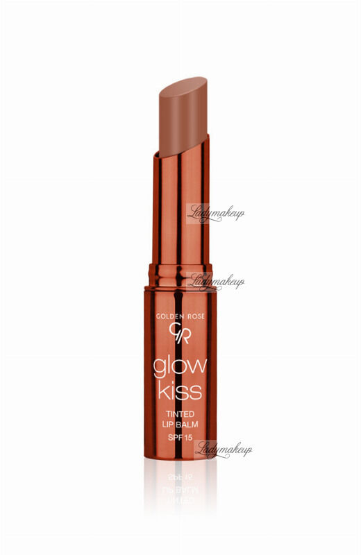 Golden Rose - Glow Kiss - Tinted Lip Balm - Koloryzujący balsam do ust z witaminą E - SPF 15 - 3 g - 06 - CHOCO CAKE