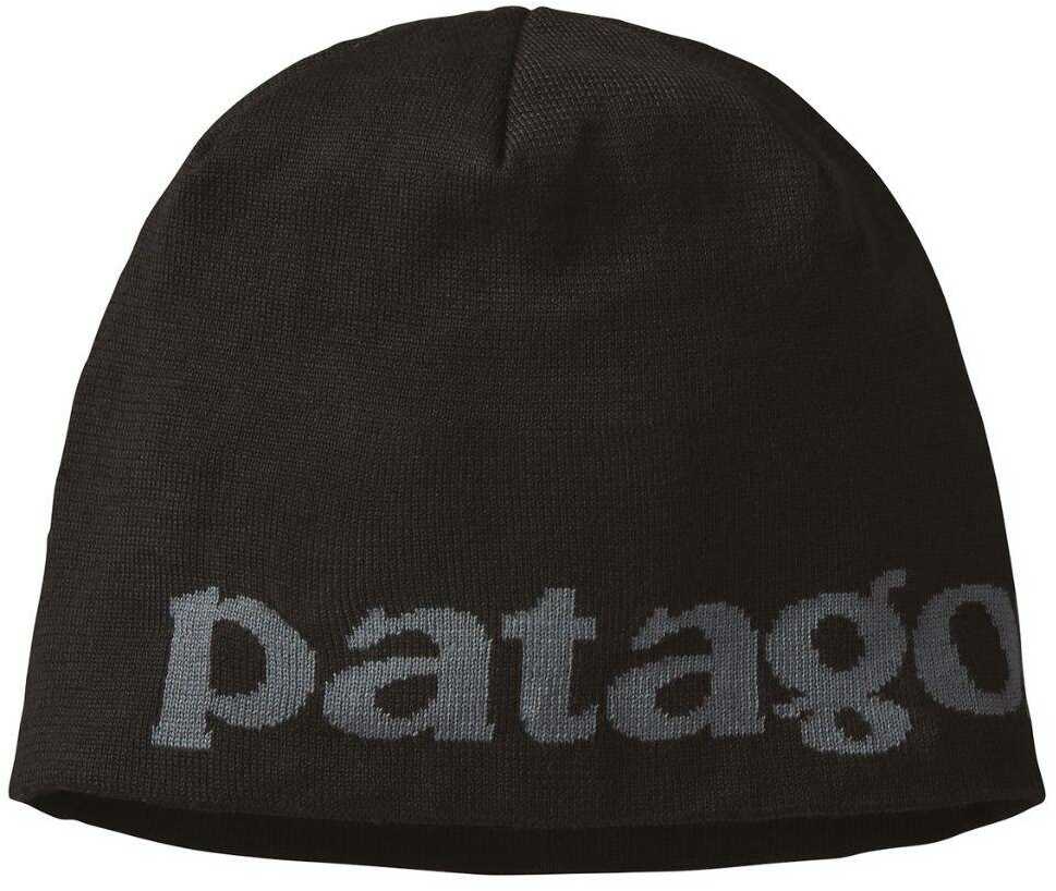 Czapka Patagonia Beanie Hat - logo belwe / black