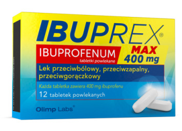 Ibuprex Max tabletki powlekane 0,4 g, 12 tabl. >> WYSYŁKA W 24H