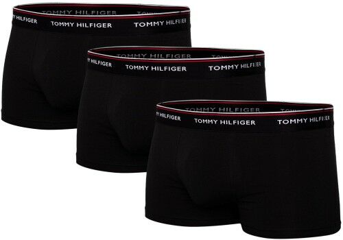 Bokserki Underwear Tommy Hilfiger 3P LR Trunk 3-Pack CZARNE