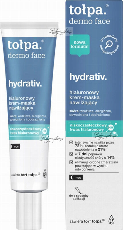 Tołpa - Dermo Face - Hydrativ - Hialuronowy krem - maska do twarzy - Noc - 40 ml