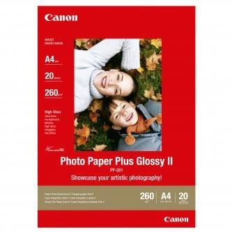 Canon PP-201 Photo Paper Plus Glossy, papier fotograficzny, błyszczący, biały, A4, 260,275 g/m2, 20 szt.