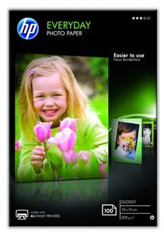 HP CR757A Everyday Photo Paper, Glossy, papier fotograficzny, błyszczący, biały, 10x15cm, 4x6", 200 g/m2, 100 szt.