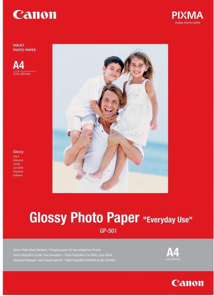 Canon GP-501 Glossy Photo Paper, papier fotograficzny, błyszczący, biały, A4, 210 g/m2, 20 szt., 0775B082