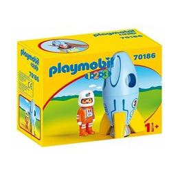 Playmobil, zestaw figurek Astronauta z rakietą, 123
