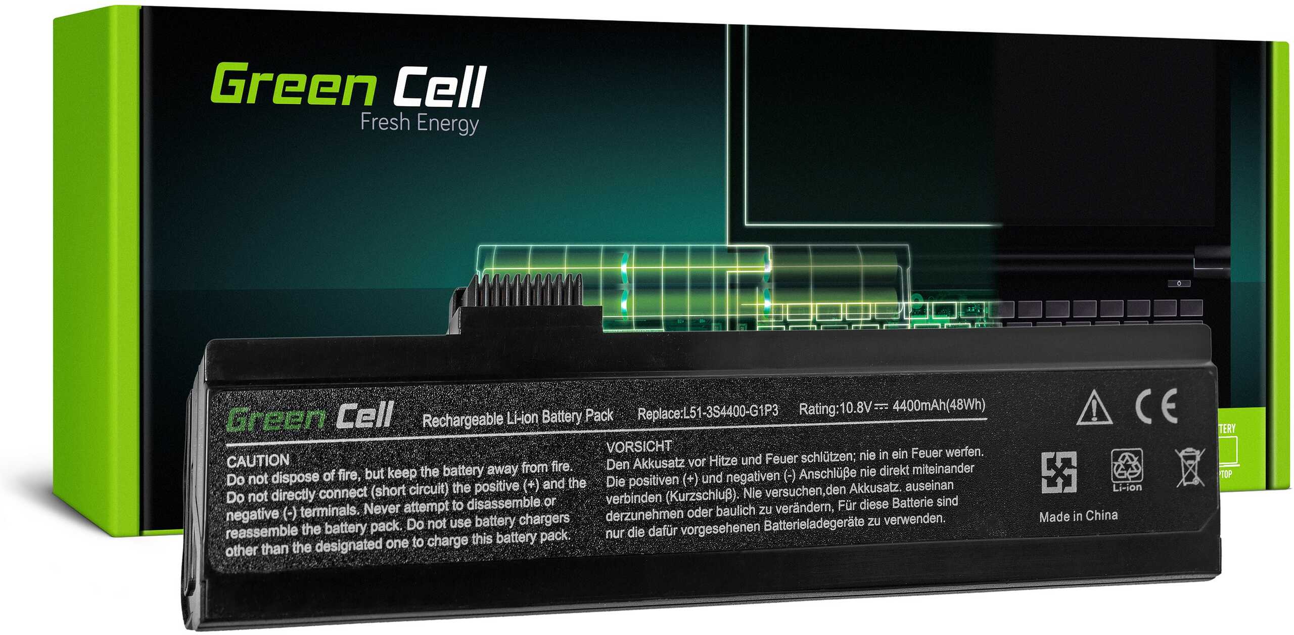 Bateria Green Cell do Fujitsu-Siemens Amilo Li 1818 Li 1820 Uniwill L51