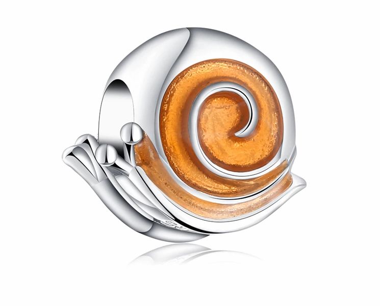 Rodowany srebrny charms do pandora ślimak snail srebro 925 NEW51