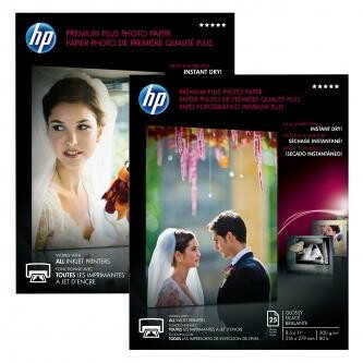 HP Premium Plus Glossy Photo Paper, foto papír, lesklý, bílý, A4, 300 g/m2, 20 szt., CR672A, inko