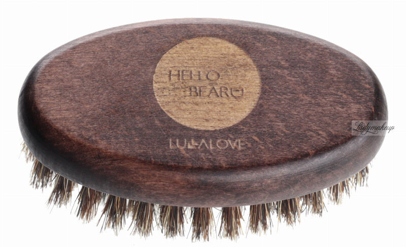 LULLALOVE - HELLO BEARD - Szczotka do brody i włosów - Kartacz - 100% włosie dzika