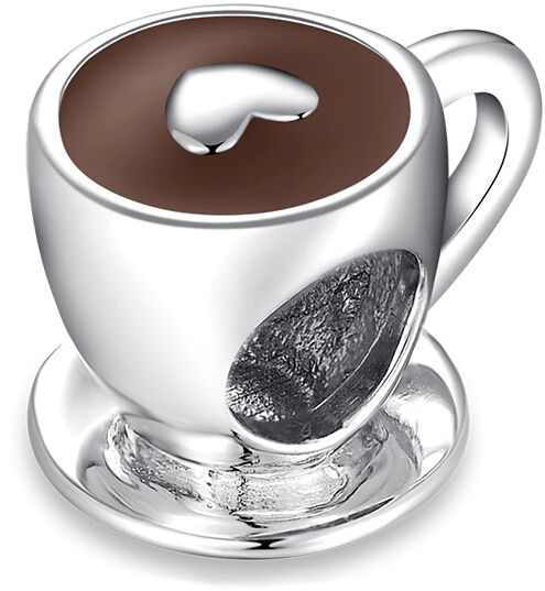 Rodowany srebrny charms do pandora filiżanka kawy coffee srebro 925 BEAD34