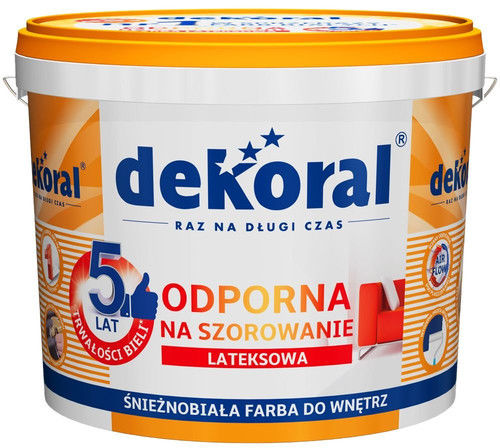 Farba Dekoral Akrylit W śnieżnobiała 1 l