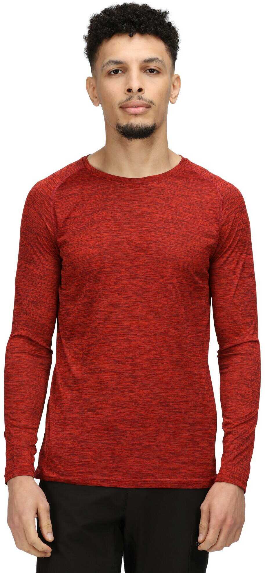 Męska koszulka z długim rękawem Burlow czerwona