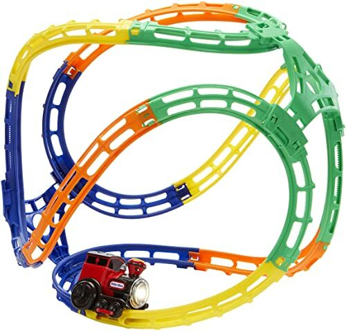 little tikes Tumble Train - Interactive Toy Engine Set with Lights and Sounds - Adjustable Tracks, Preschool Trains - Encourages Active and Creative Play - For Kids Ages 3plus (657559EUC)