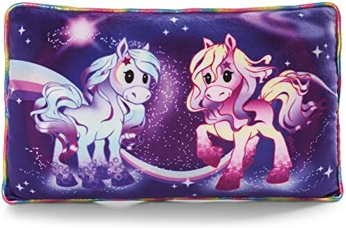 NICI Pony Stars Poduszka przytulanka  Ekologiczna poduszeczka puszysty koń dla dziewczynek, chłopców i niemowląt  Prostokątne miękkie poduszki, 43 x 25 cm