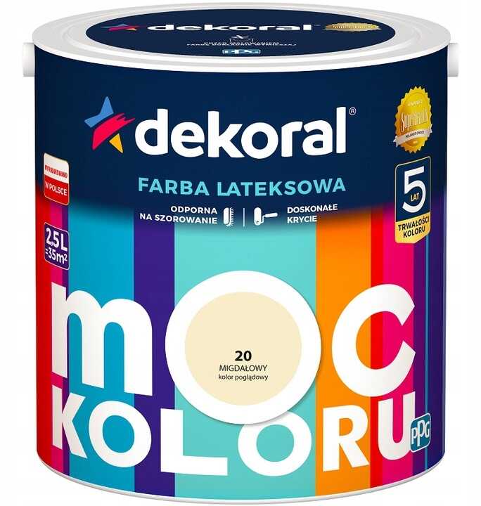Farba Dekoral Moc Koloru Migdałowy 5L
