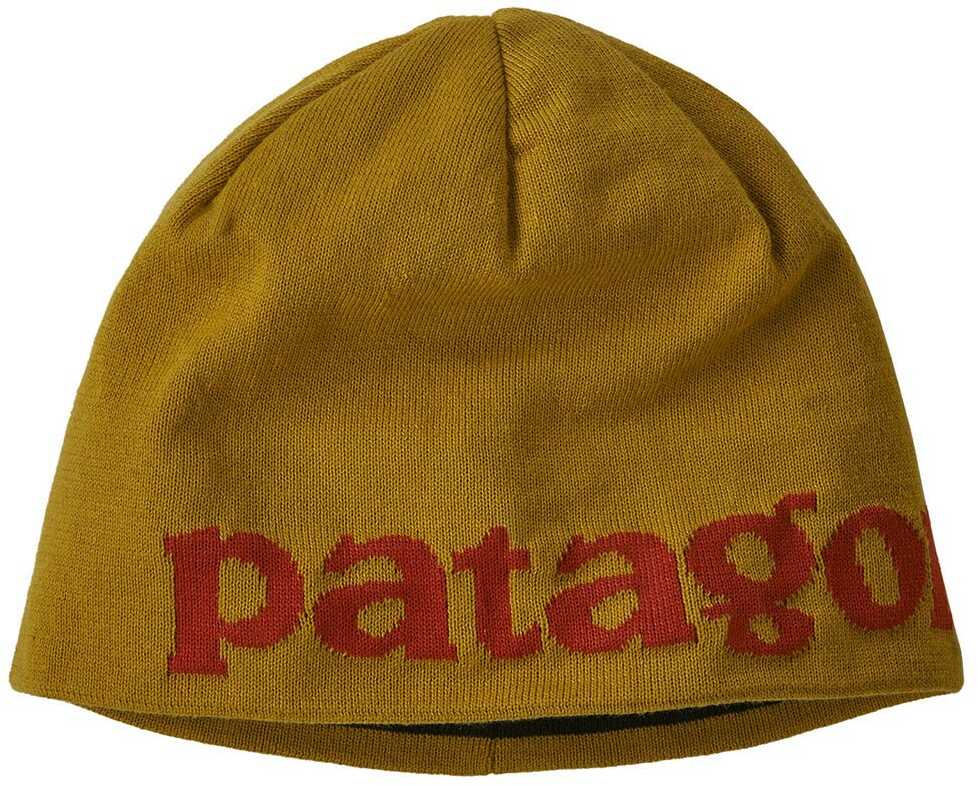 Czapka Patagonia Beanie Hat - logo belwe / cosmic gold