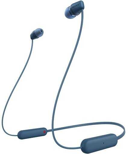 Sony WI-C100 Dokanałowe Bluetooth 5.0 Niebieski Słuchawki bezprzewodowe