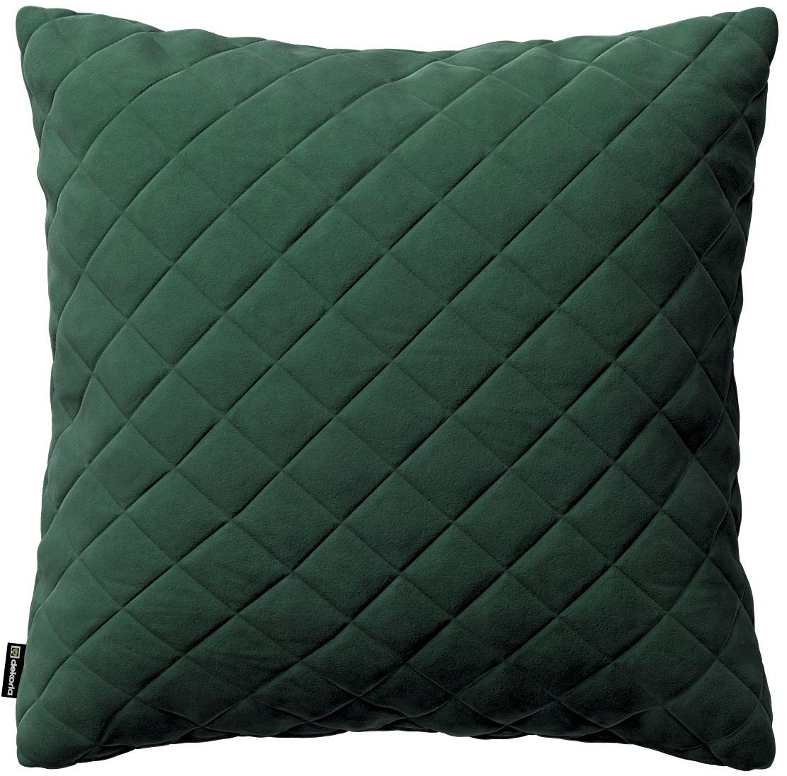 Poszewka Kinga pikowana 43 x 43 cm, ciemny zielony, 43 x 43 cm, Velvet