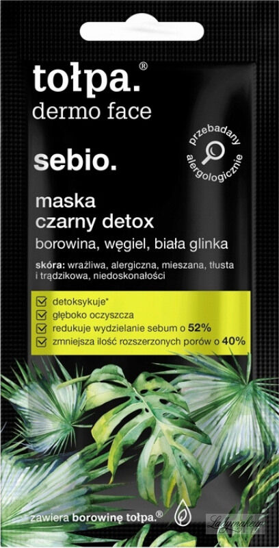Tołpa - Dermo Face Sebio - Maska do twarzy Czarny Detox - 8 ml