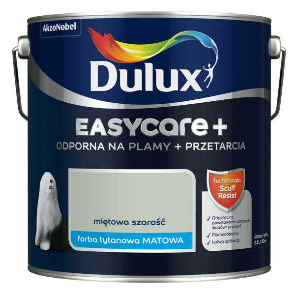 Dulux Easycare Plus 2,5l Miętowa szarość