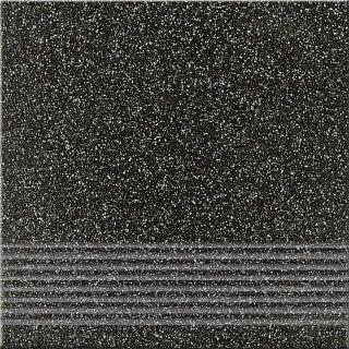 Gres szkliwiony stopnica MILTON graphite/black mat 29,7x29,7 gat. I