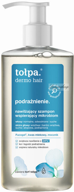 Tołpa - Dermo Hair - Podrażnienie - Nawilżający szampon wspierający mikrobiom - Włosy odwodnione, suche i normalne - 250 ml
