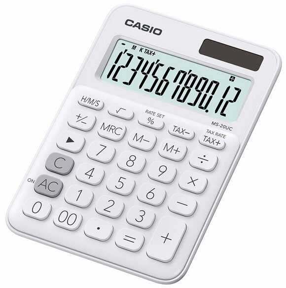 Casio Kalkulator MS-20UC-WE TAX Obliczenia Czasowe