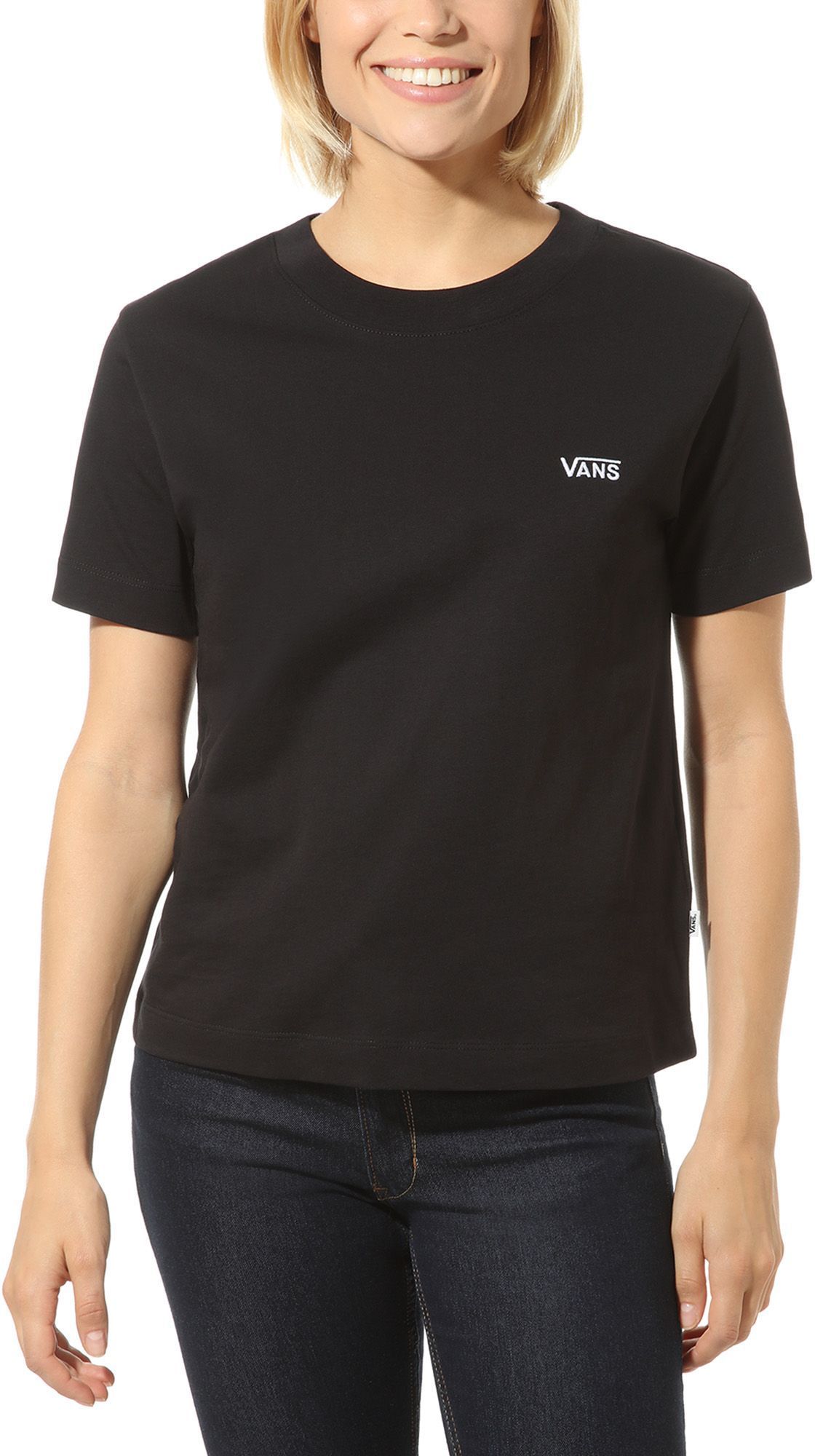 t-shirt damski VANS JUNIOR V BOXY TEE Black