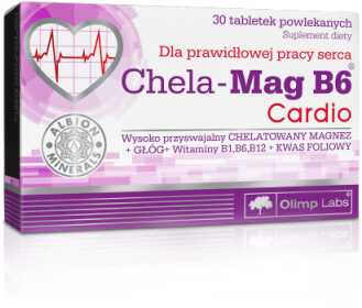 OLIMP CHELA-MAG B6 CARDIO - 30 tabletek Wspomaga układ krążenia i pracę serca >> WYSYŁKA W 24H
