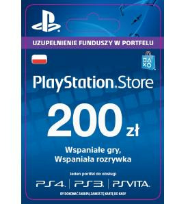 Sony PlayStation Network 200 zł ( polska dystrybucja ) - najnowsza wersja wartość 200 zł, ekspresowa wysyłka