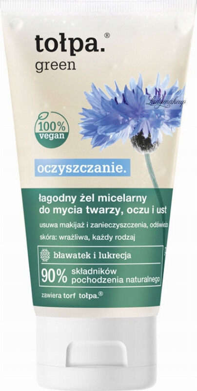 Tołpa - Green - Łagodny żel micelarny do mycia twarzy, oczu i ust - 150 ml