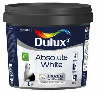 Farba Emulsja Dulux Absolute White 3l biała