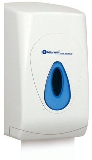 Pojemnik na papier toaletowy w listkach Merida Top, okienko niebieskie