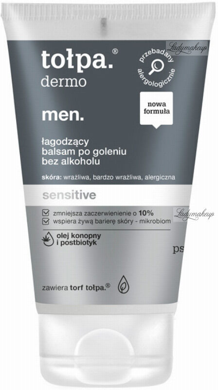 Tołpa - Dermo Men Sensitive - Łagodzący balsam po goleniu - Bez alkoholu - 100 ml