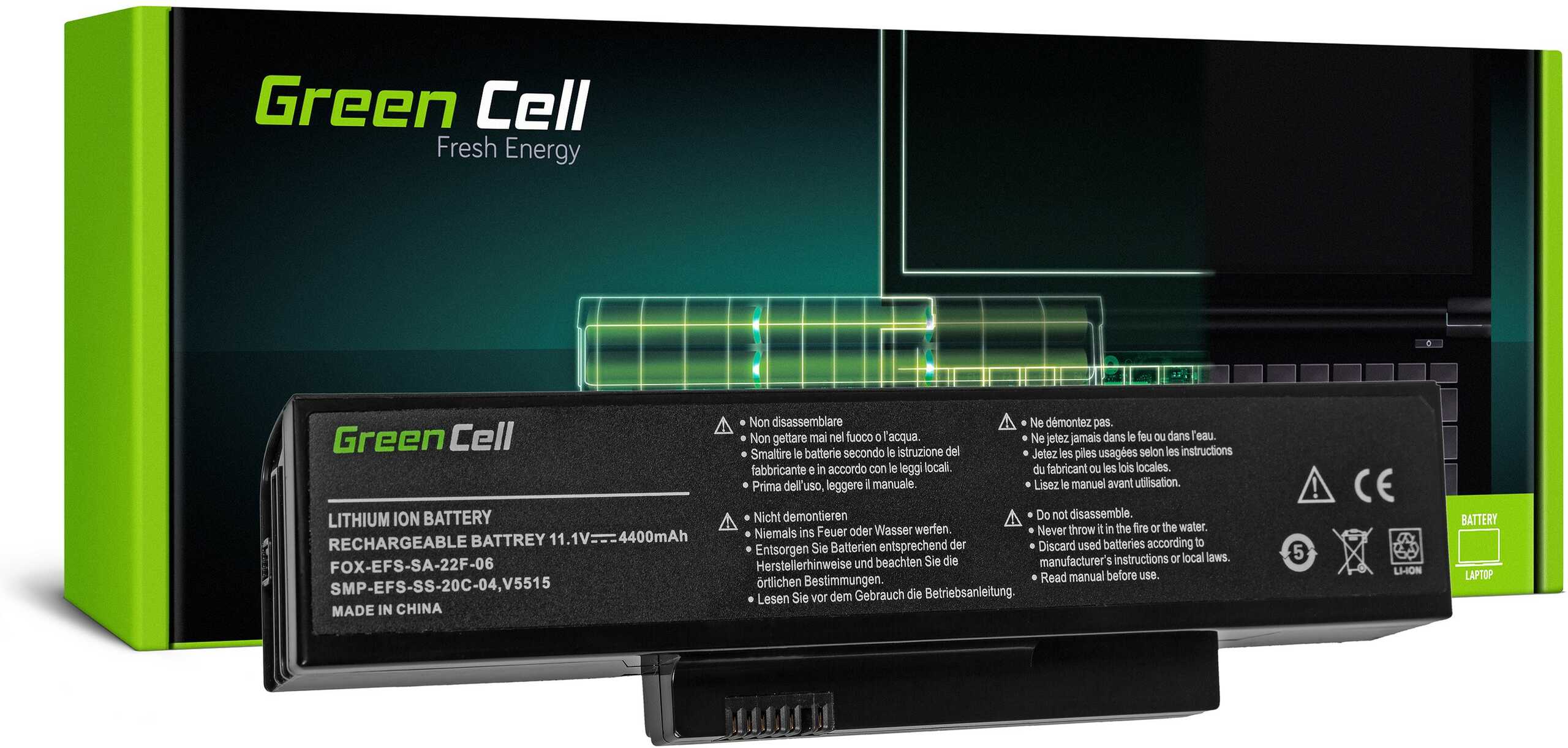 Bateria Green Cell do laptopów Fujitsu-Siemens Esprimo V5515 V5535 V5555 V6555