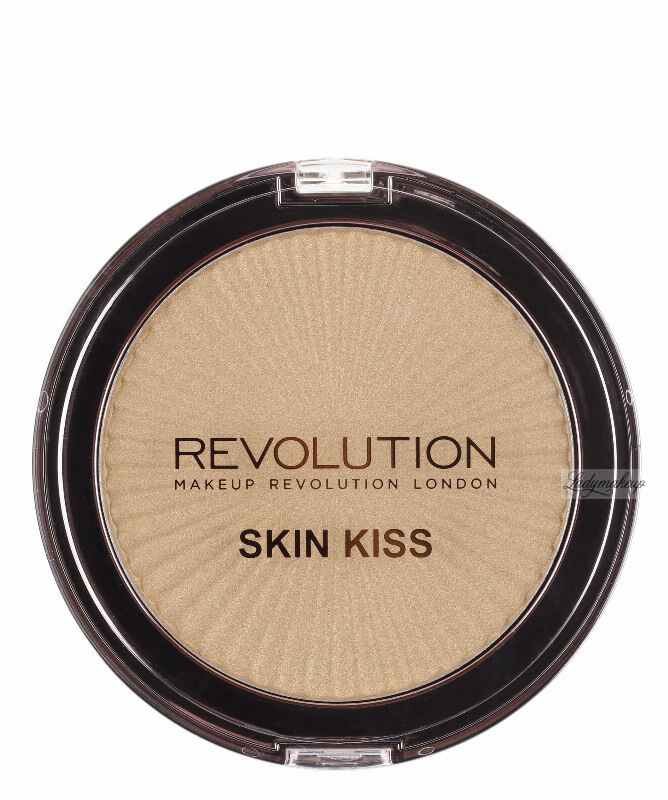 MAKEUP REVOLUTION - SKIN KISS - Highlighter - Rozświetlacz do twarzy - GOLDEN KISS