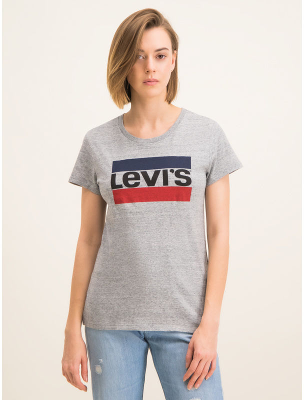 Levi''s T-Shirt The Perfect Graphic Tee 17369-0303 Szary Regular Fit