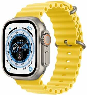 Smartwatch APPLE Watch Ultra GPS + Cellular koperta 49mm z tytanu z paskiem Ocean w kolorze żółtym MNHG3WB/A> TANIEJ Z KODEM