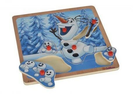 Drewniane puzzle kształty z uchwytem Olaf Frozen Simba