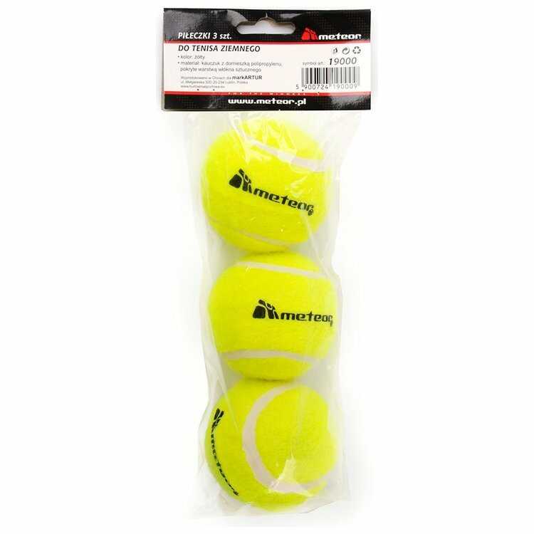 Piłki do tenisa ziemnego Meteor żółte 3szt