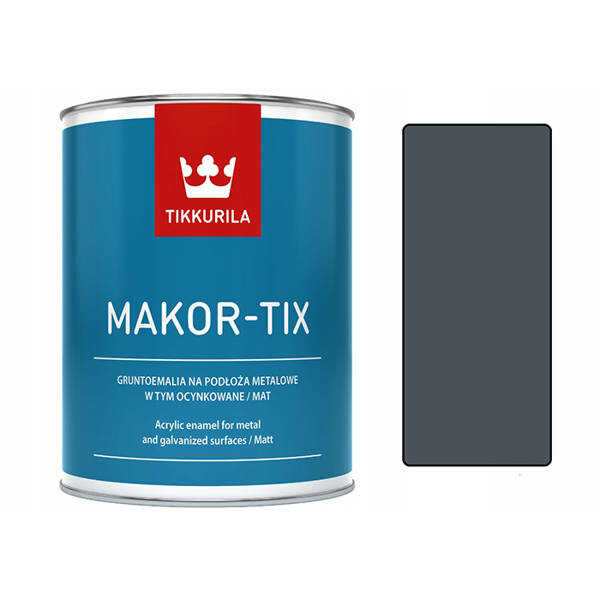 Farba na ocynk Tikkurila Makor-Tix grafitowy 3l